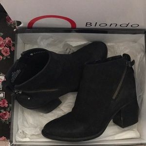 Festival booties black leather